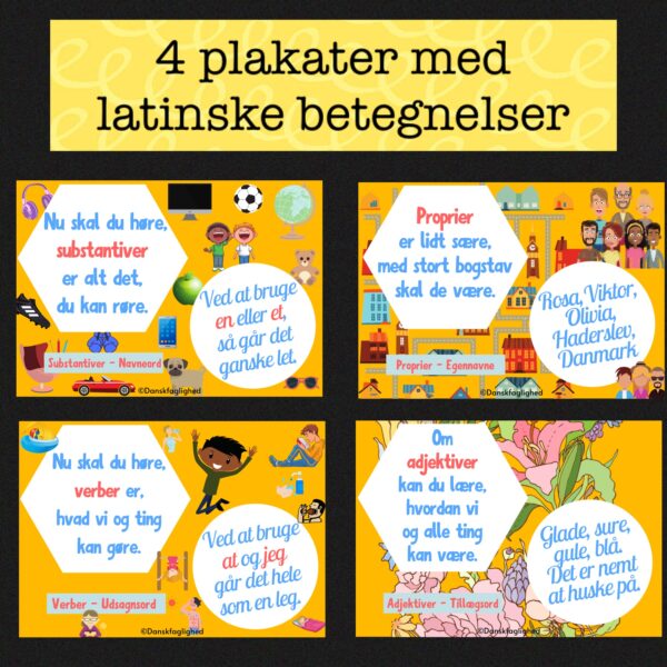 4 ordklasse plakater