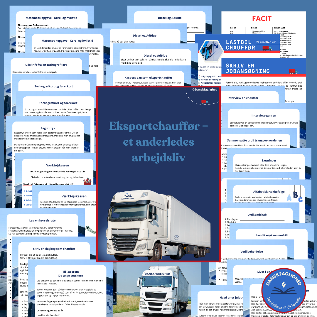 Eksportchauffør – Undervisningsmateriale om job, liv og lastbil