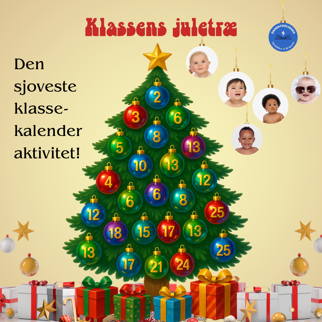 Juletræ til klassen – print-selv juleaktivitet med flotte julekugler